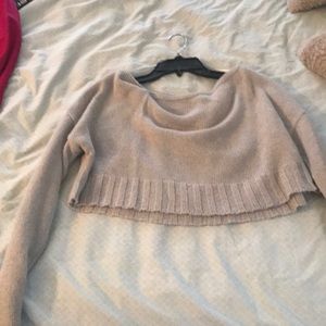 Crop long sleeve sweater